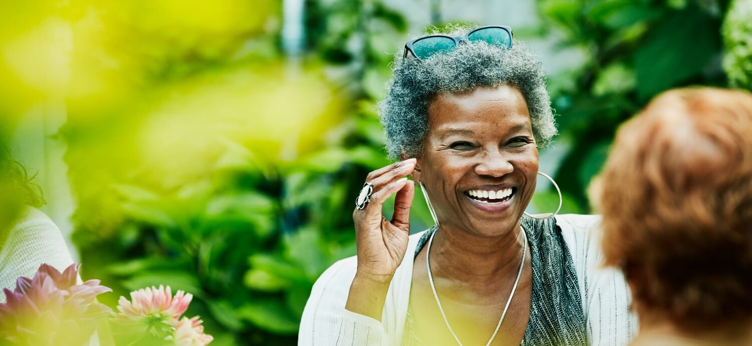 laughing senior woman