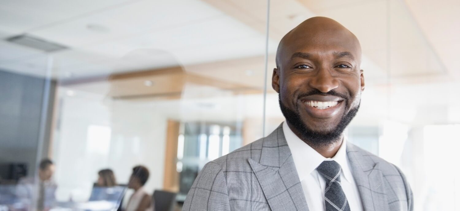 Smiling man in a suit