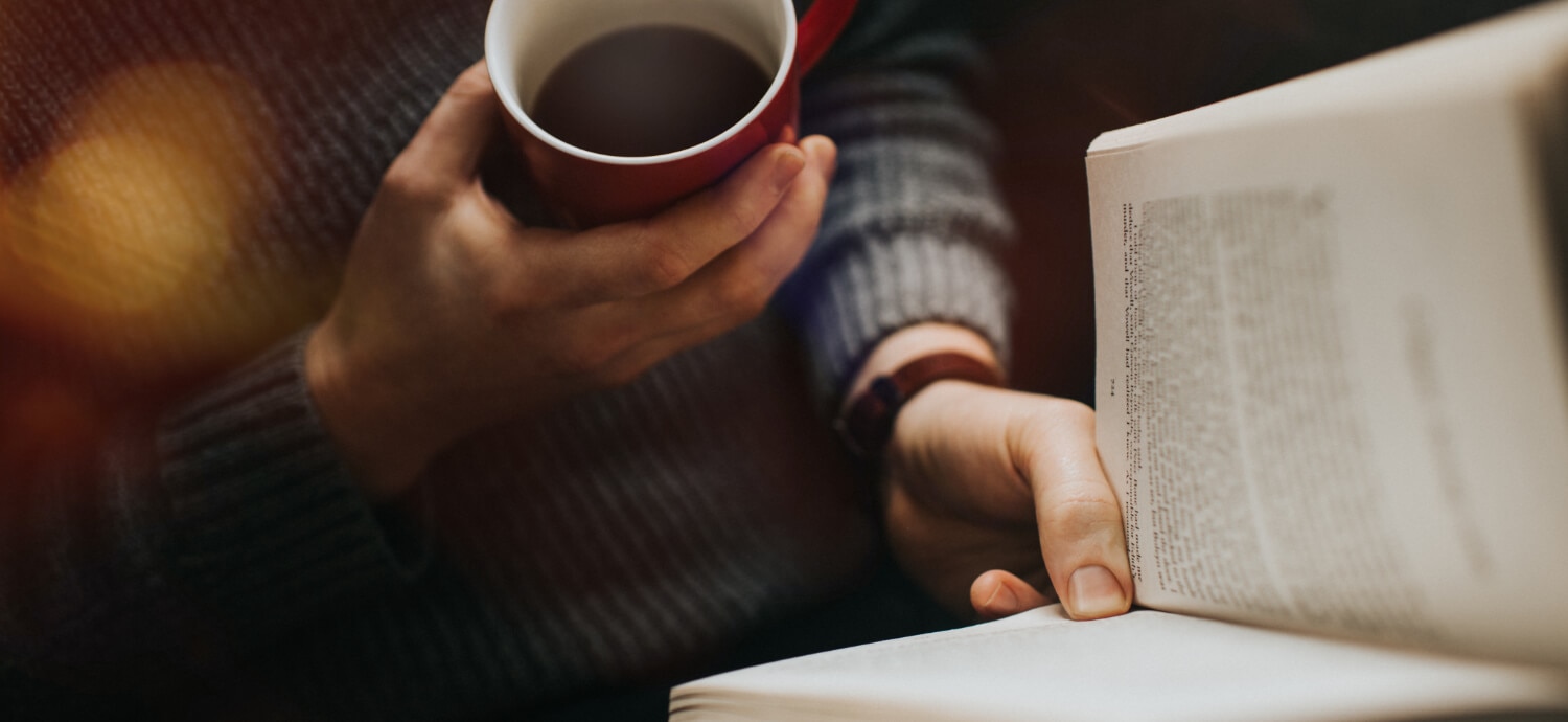 person reading a book