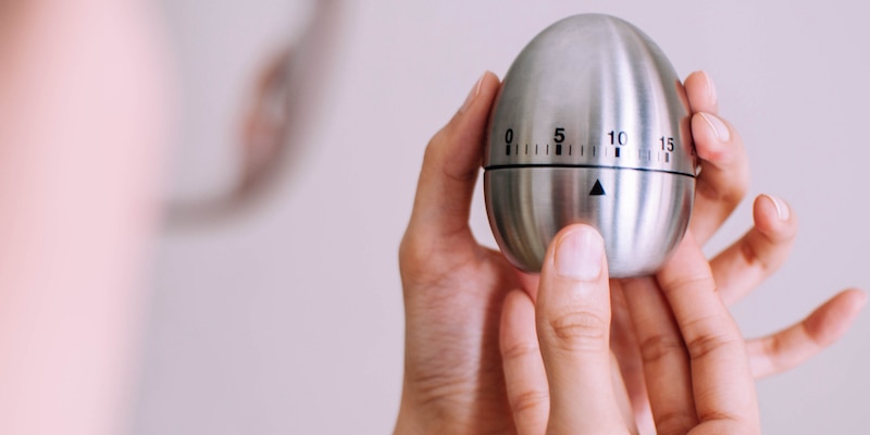 setting a timer to stay hydrated