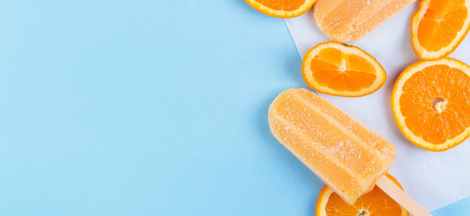 Orange Protein Ice Pops