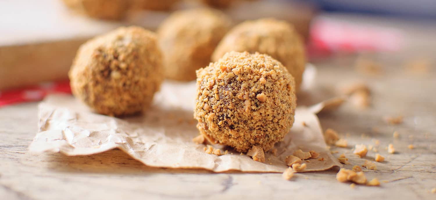 Peanut Butter Dusted Chocolate Protein Puffs