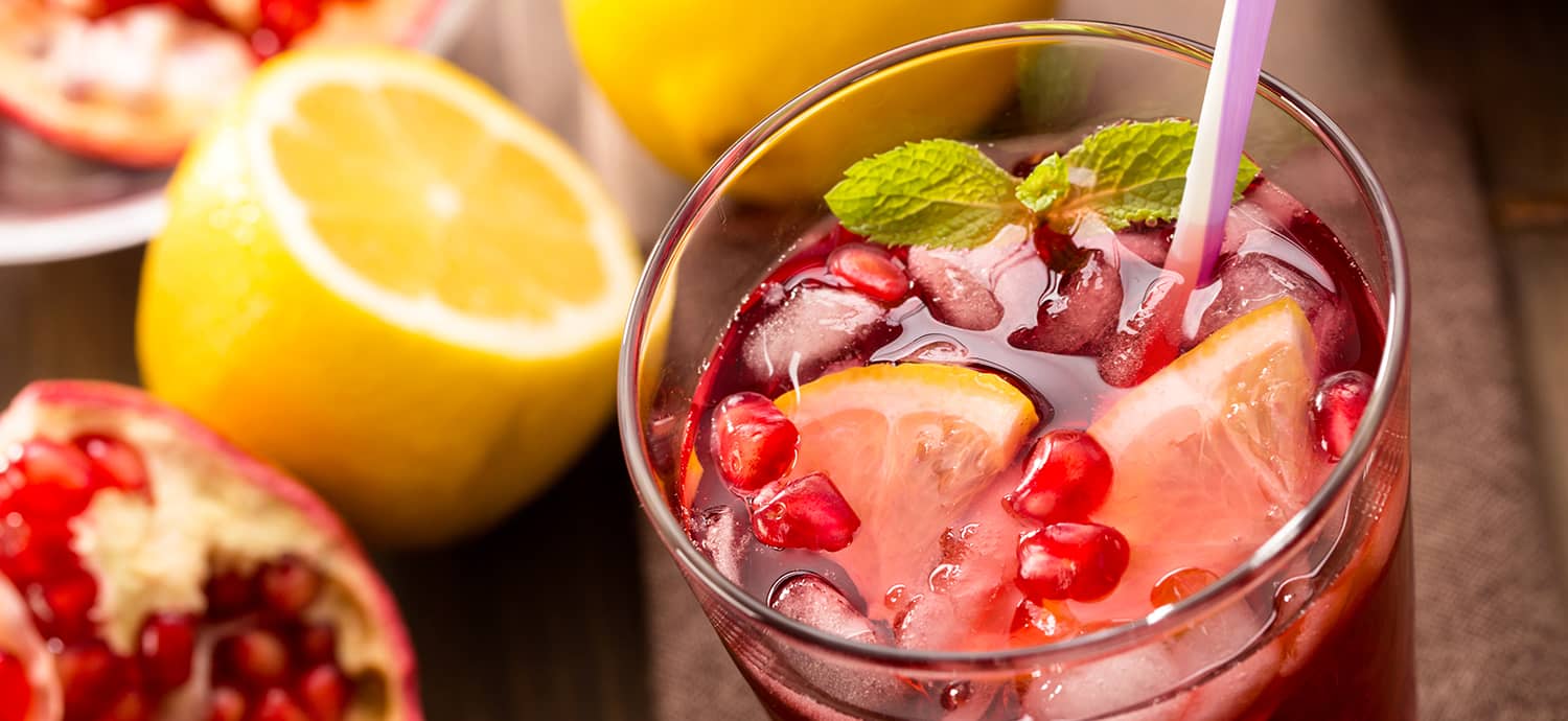 Lemon and Pomegranate Infused Beauty Water Recipe
