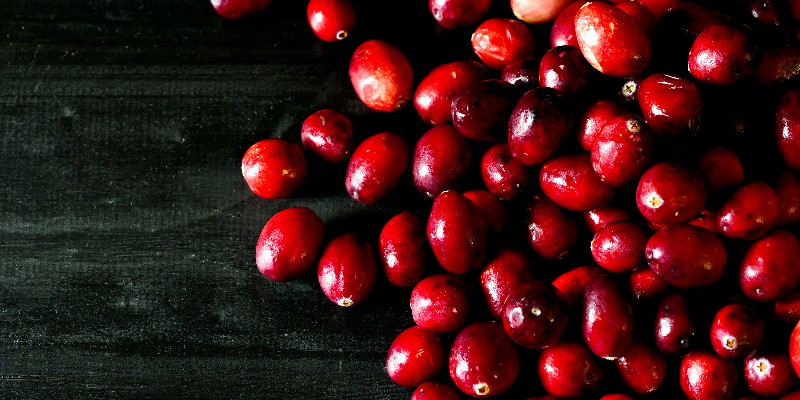 cranberries on a table